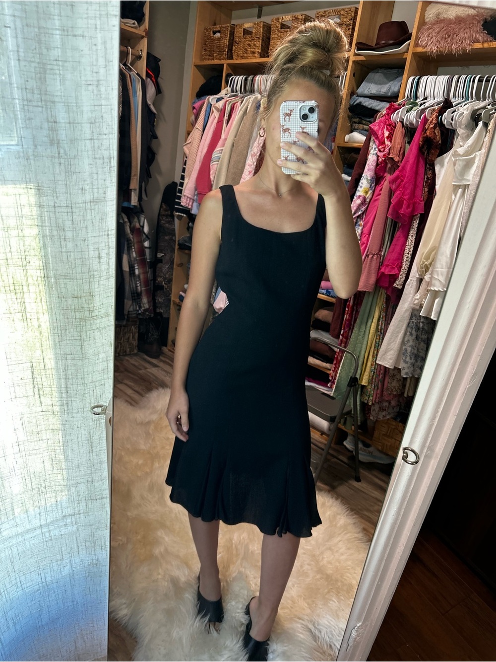 Carlisle mermaid hem wool dress